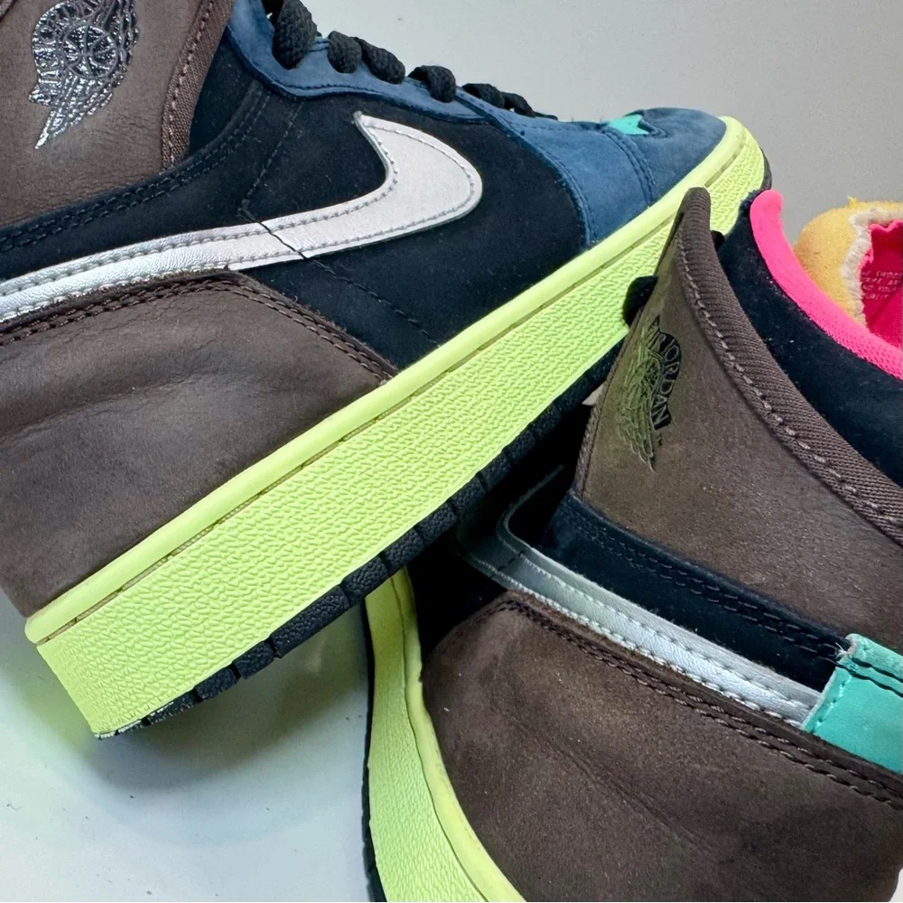 🔥🤯🦄Rare Jordan 1 Tokyo Biohack GS 6.5Y/Women 8 Cyberpunk Dystopian Streetwear - Picture 14 of 16